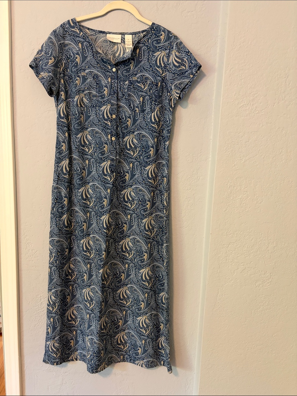 Liz Claiborne Blue Paisley Maxi Dress